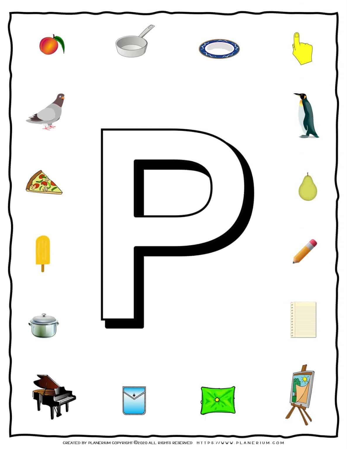 english-alphabet-objects-that-starts-with-p-planerium