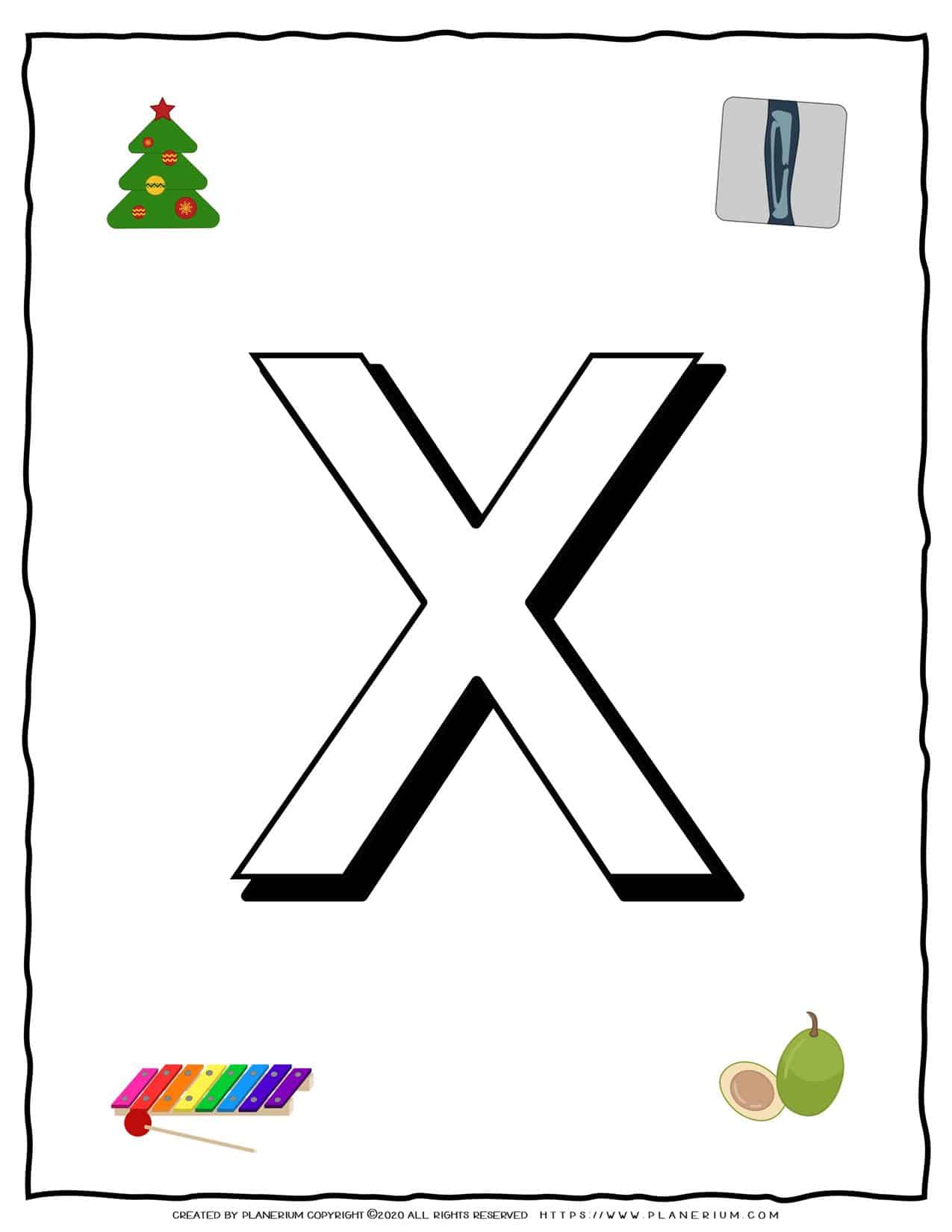 X Alphabet Letter
