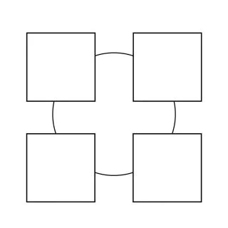 Sequence Chart Template - Four Squares on a Small Circle