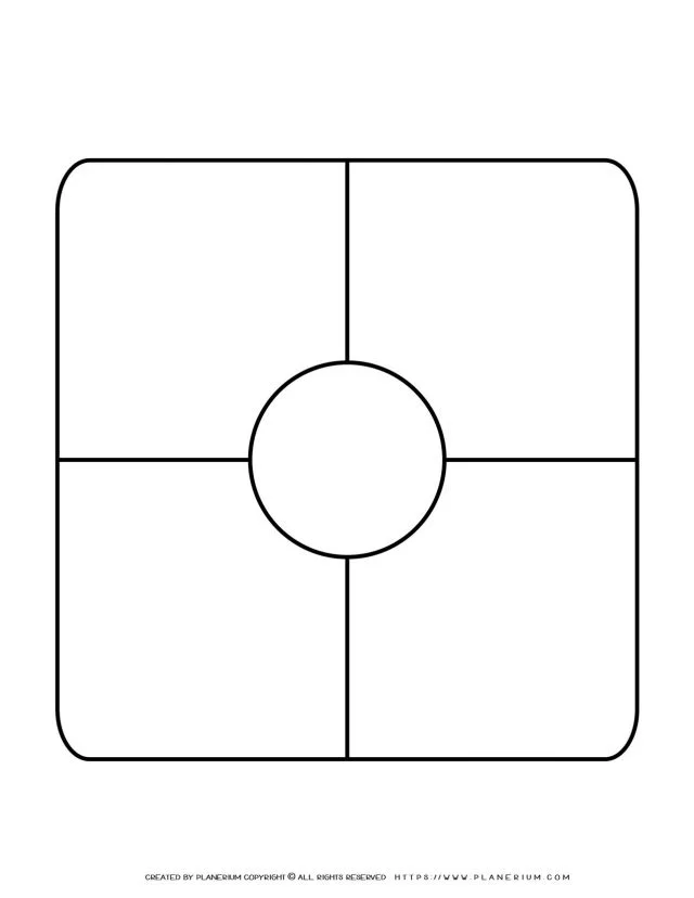 Story Map Template - Four Squares Framed