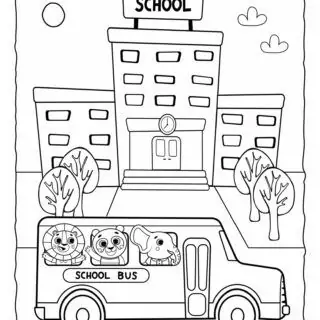 Transportation Coloring Page - School Bus | Planerium