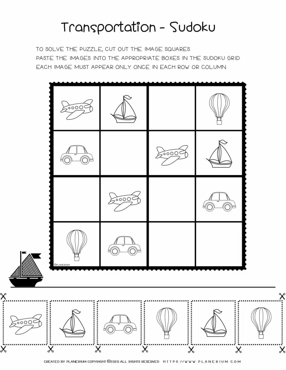 Transportation Game - Sudoku | Planerium