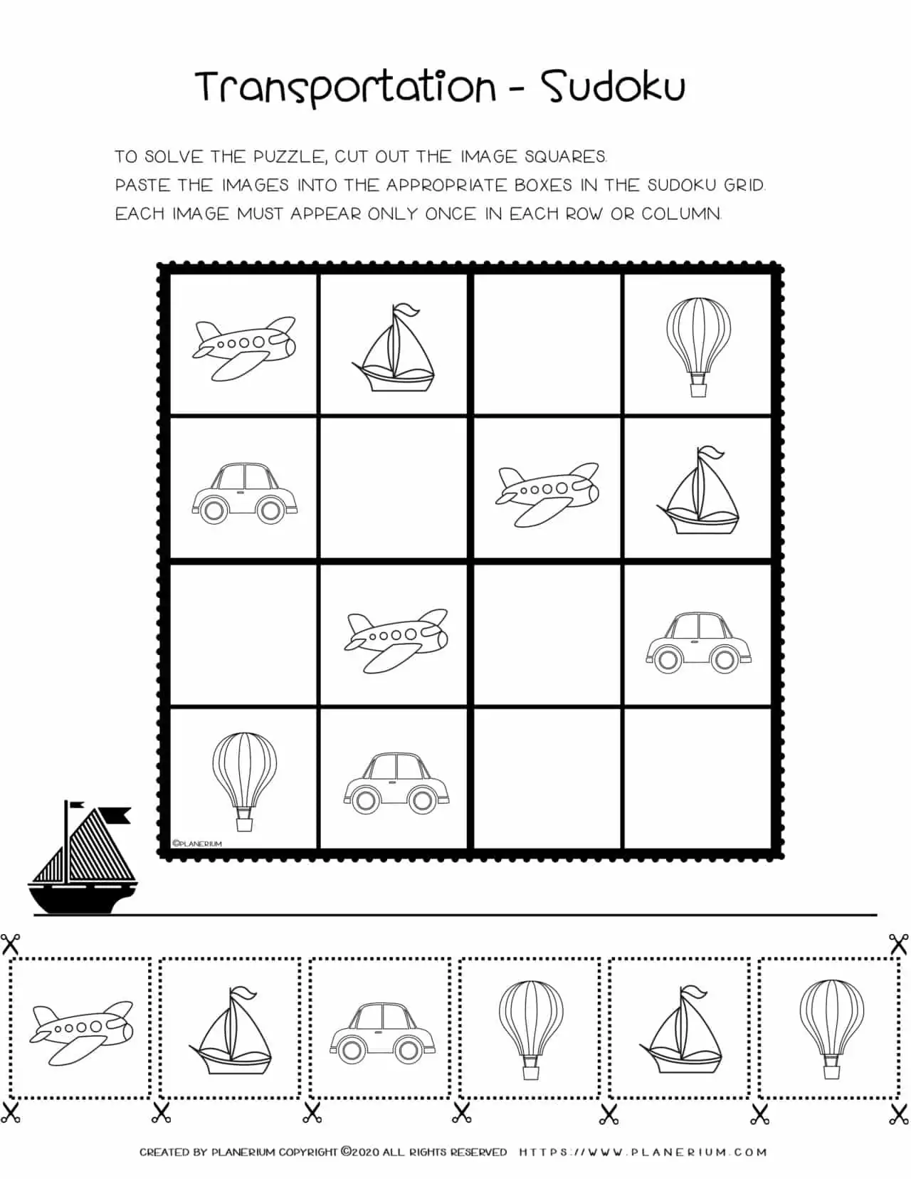 Transportation Game - Sudoku | Planerium