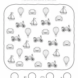 Transportation Worksheet - Counting Objects | Planerium