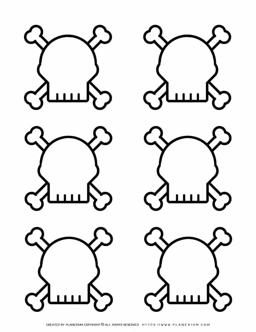 Halloween Template - Six Skulls | Planerium