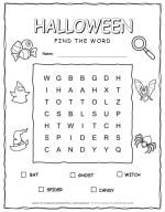 Halloween Word Search Printable with Five Words | Planerium