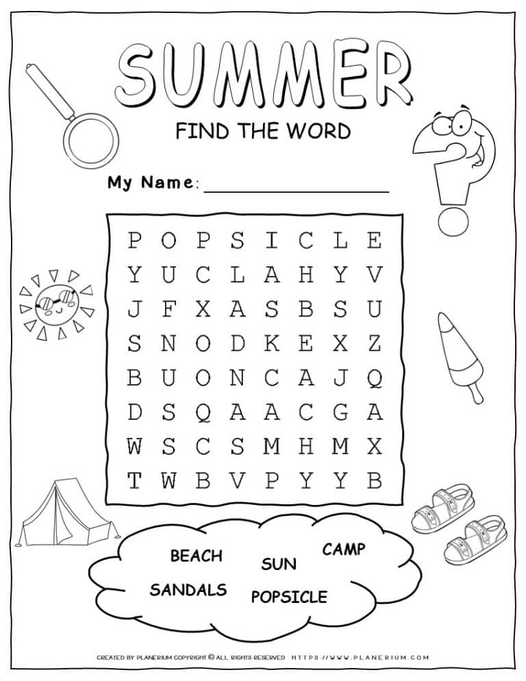 Summer Word Search Printable: Fun and Educational Activity!