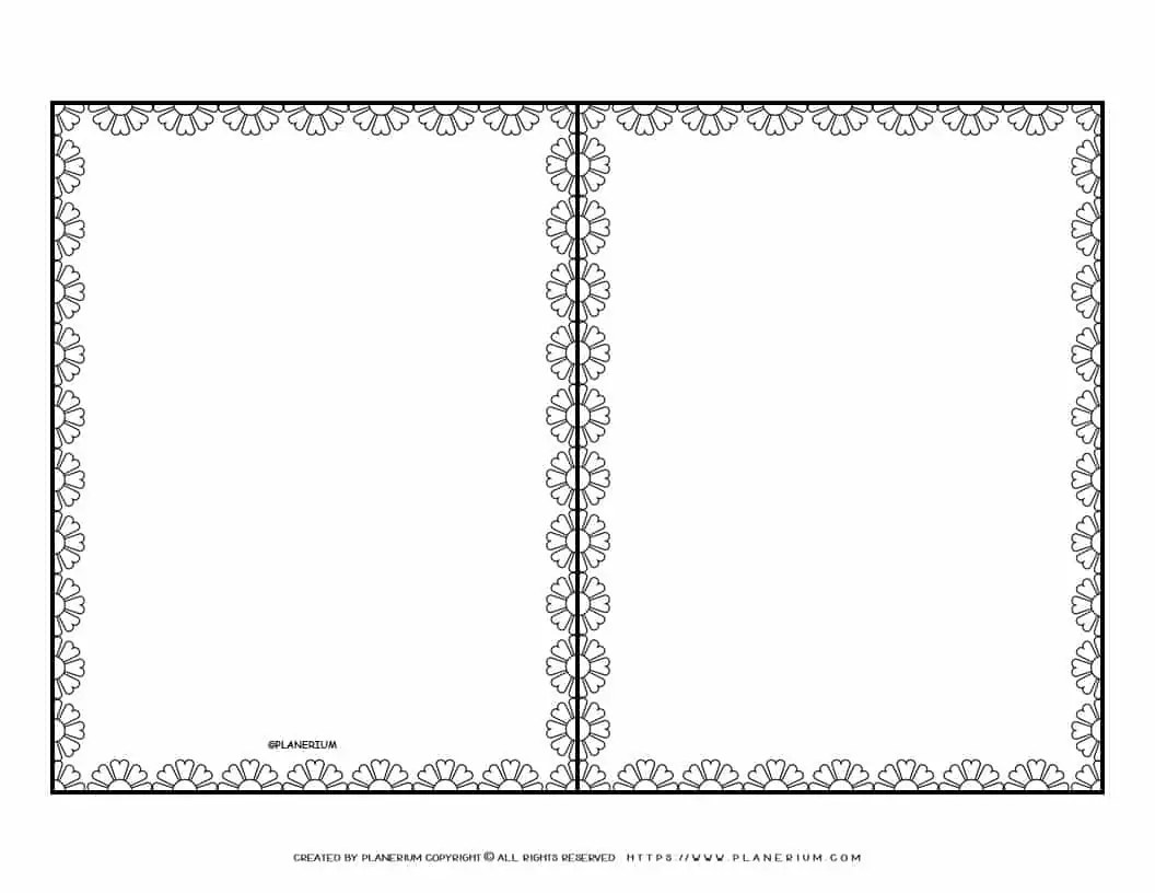 Card Templates - Flowers Border Design | Planerium
