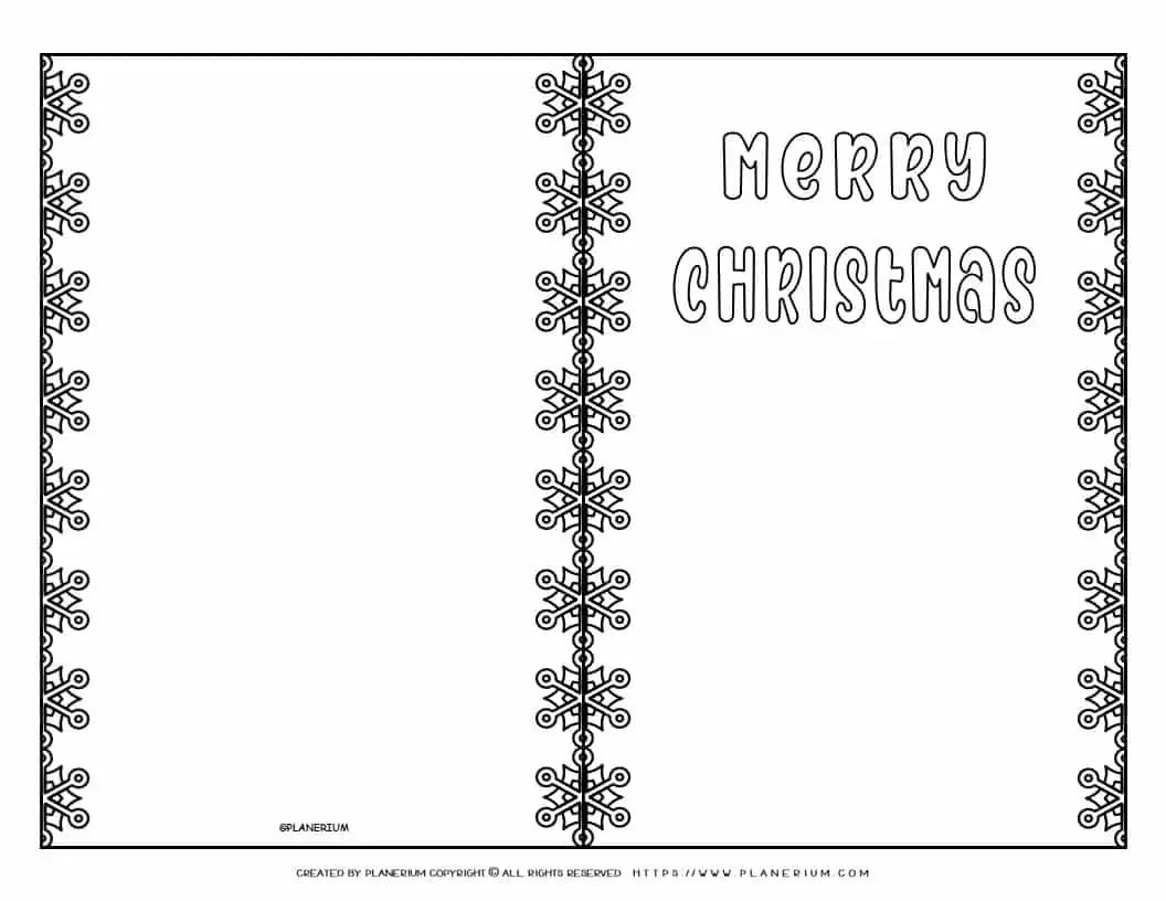 Christmas Card Template - Merry Christmas Greetings | Planerium