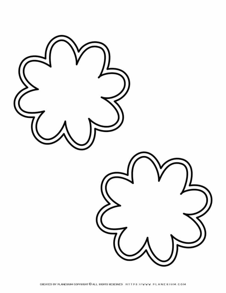 flowers template two flowers planerium