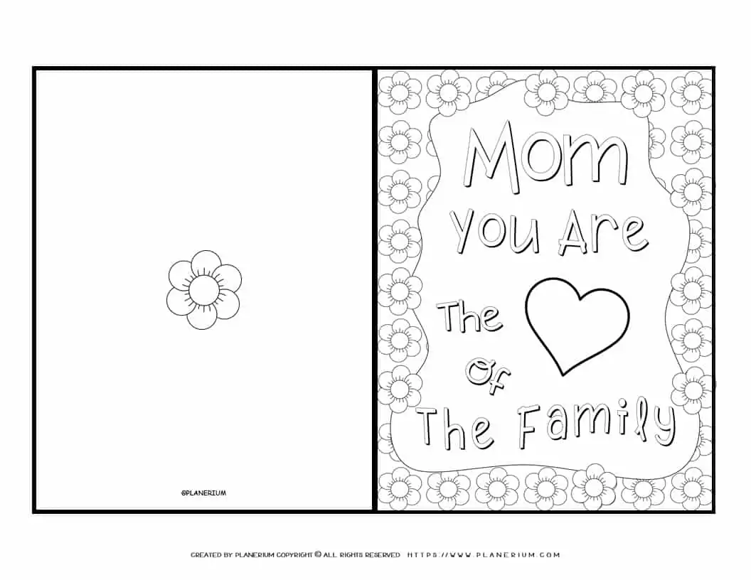Mother's Day Floral Border Card Template