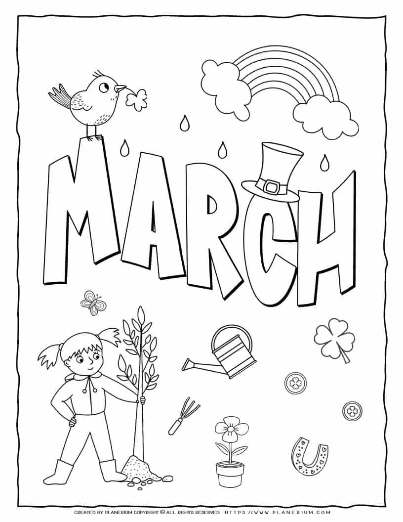 Coloring Pages For March