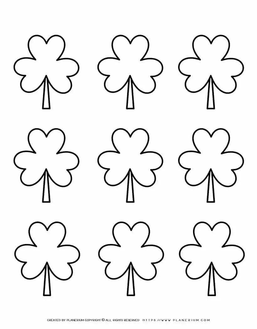 Nine Shamrock Template | Planerium