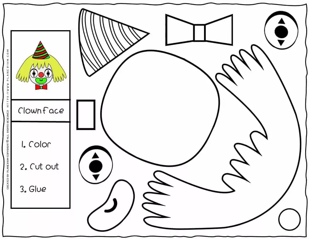 Clown - Cut And Glue | Planerium