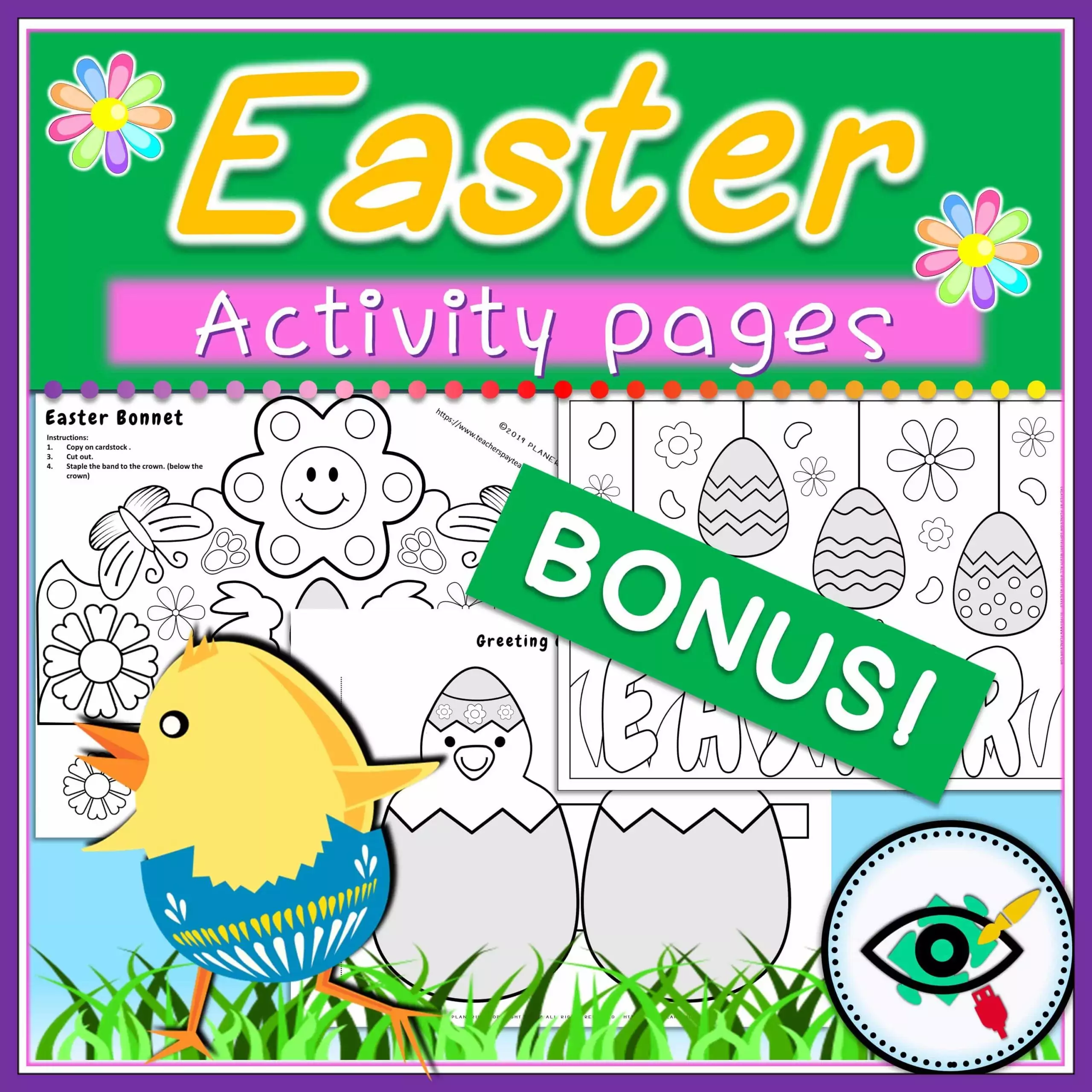 Easter Activity Sheets - Easter Bonnet | Planerium