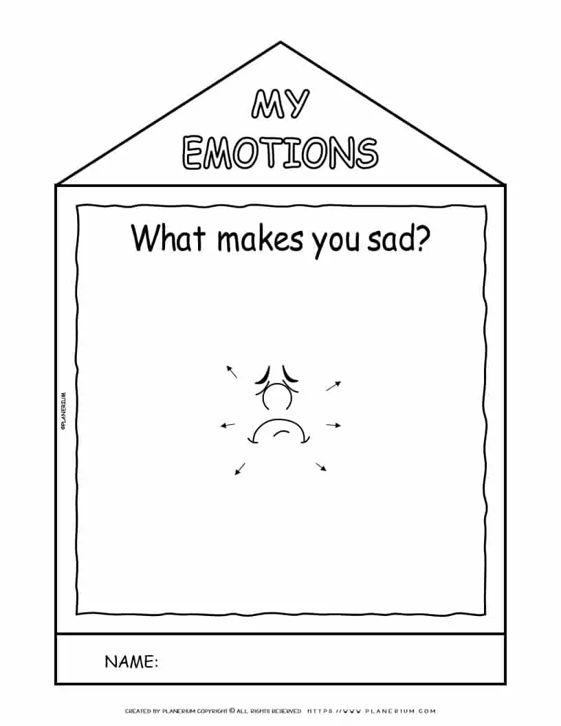 Emotions Worksheets - Sad | Planerium