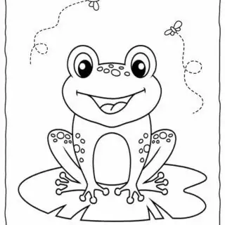 Happy Frog - Coloring Page | Planerium