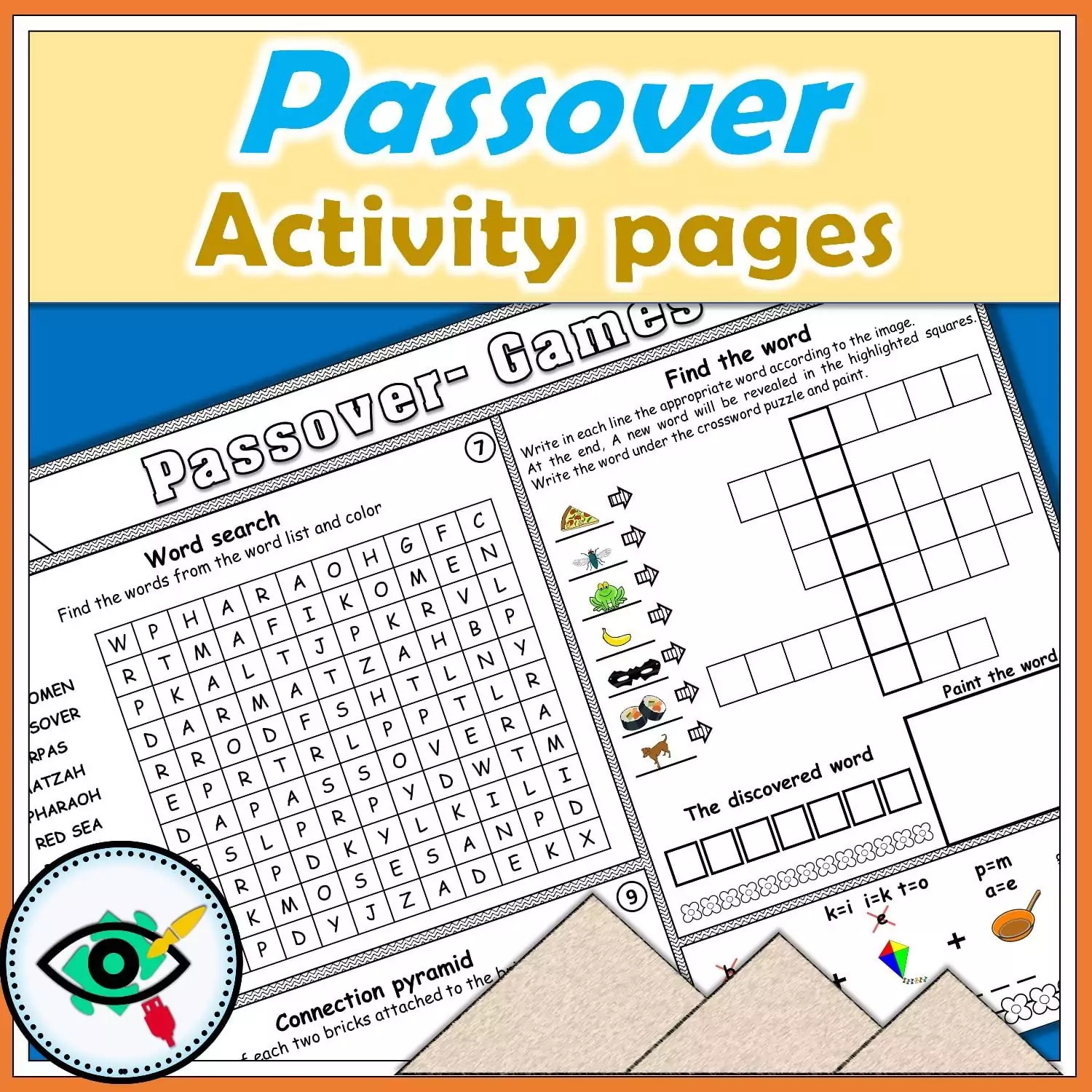 Passover Activity Pages - Word Search Puzzle | Planerium