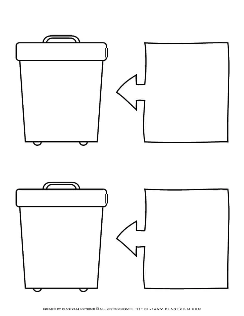 Recycling Worksheet Template | Planerium