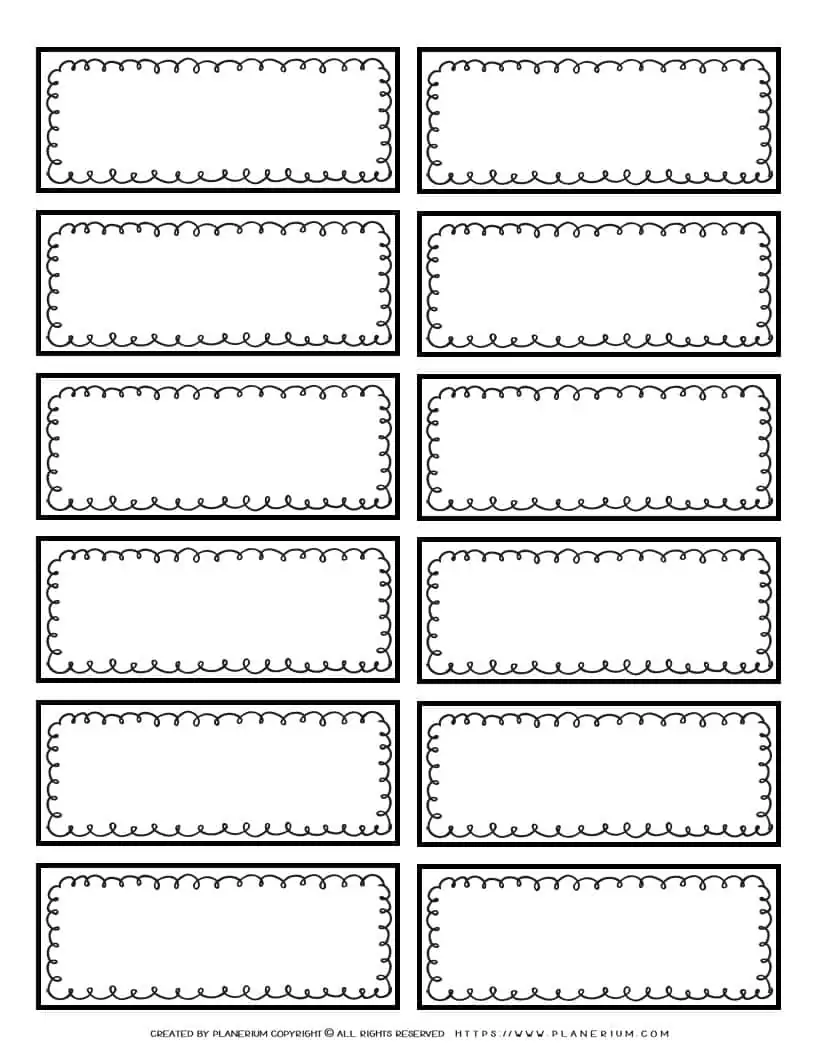 Labels Template | Planerium