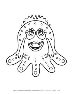 Octopus Monster Coloring Page | Planerium