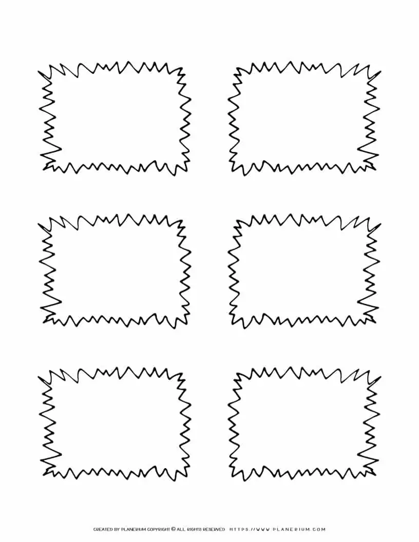 Six Zigzag Border Template | Planerium