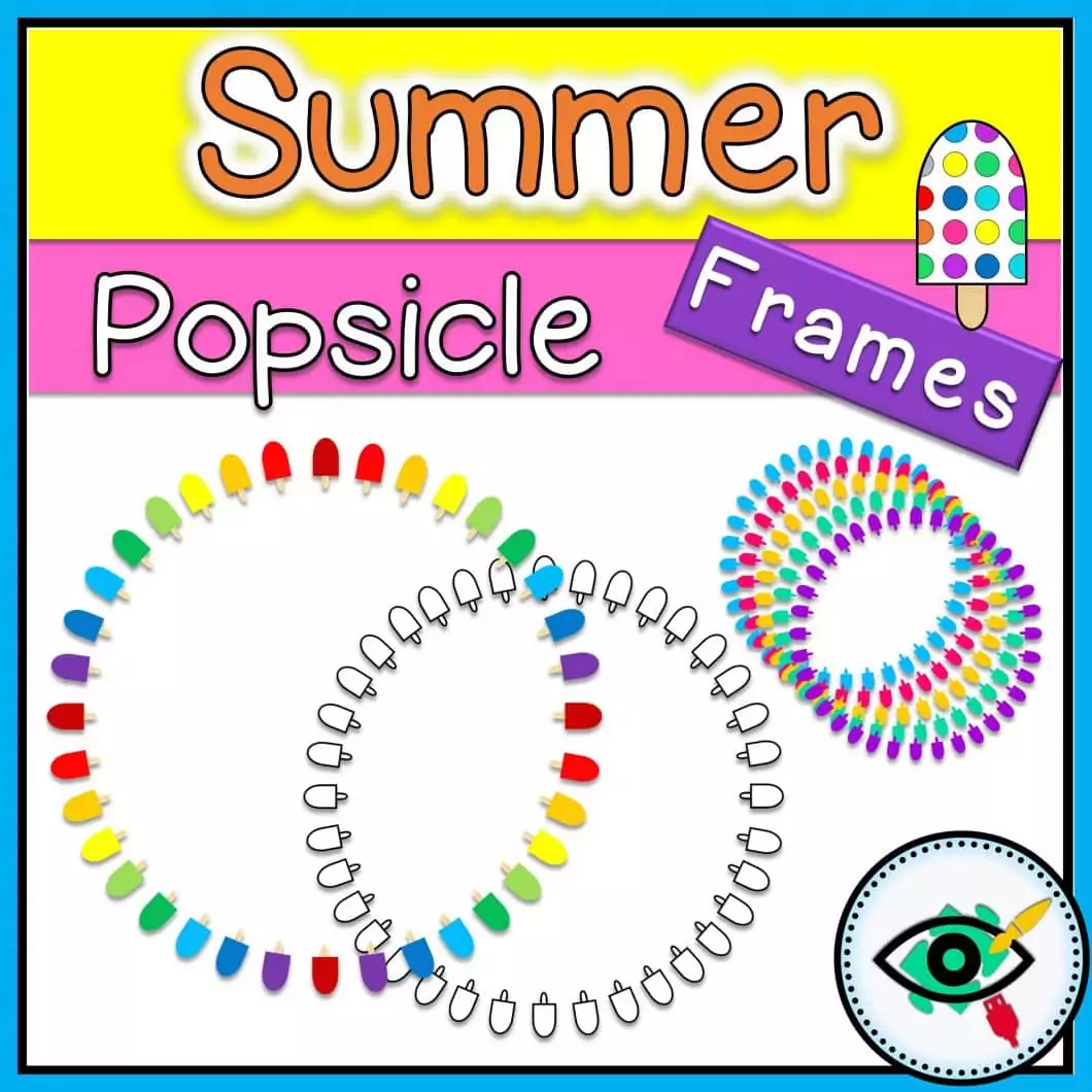 Popsicle Frames and Backgrounds Clipart