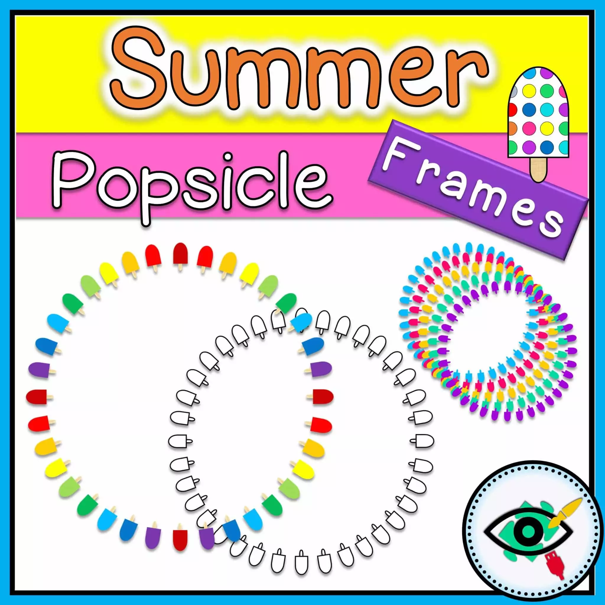 Popsicle Frames and Backgrounds Clipart - Image 3