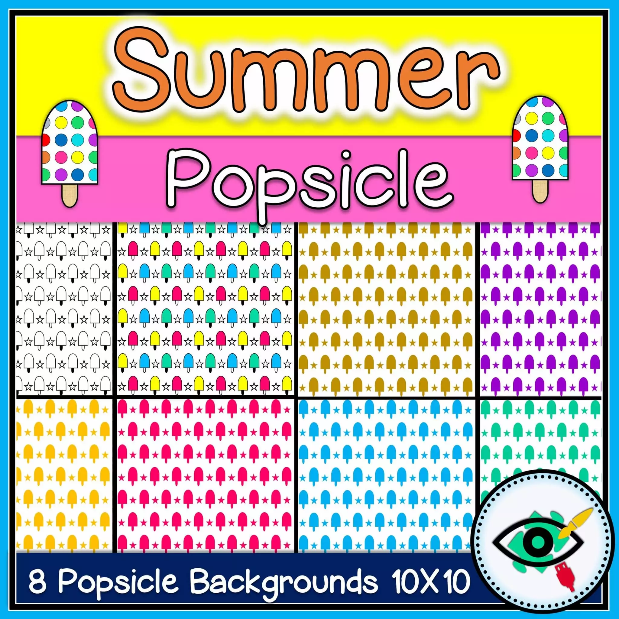 Popsicle Frames and Backgrounds Clipart - Image 4
