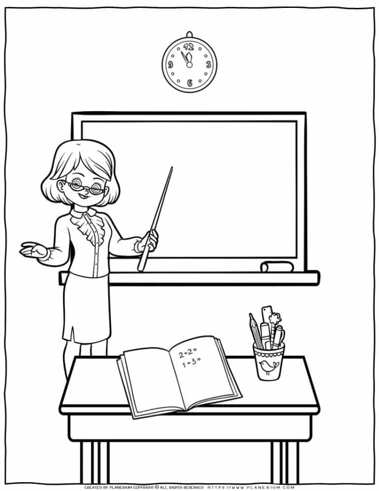 Professions Coloring Page - Related Words | Planerium