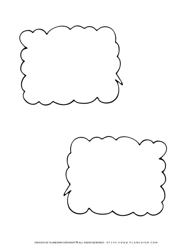 Two Speak Bubble Outline | Planerium