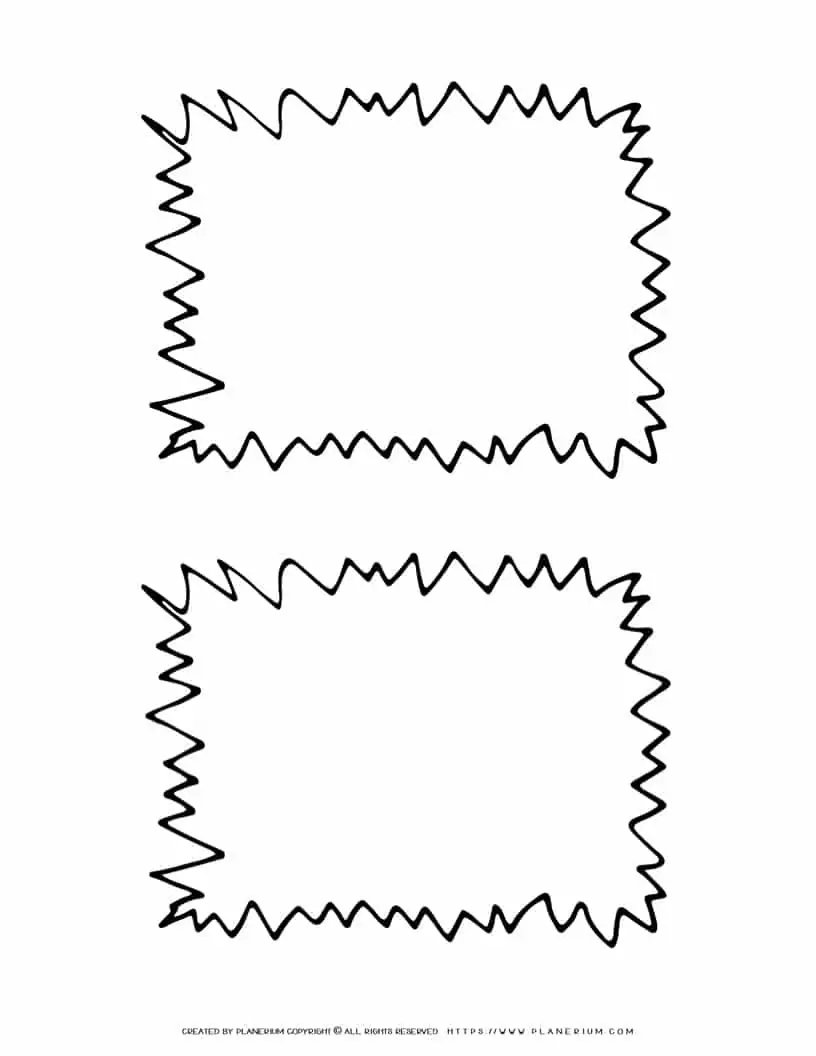 Two Zigzag Border Template | Planerium