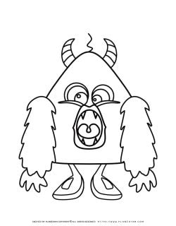 Yelling Monster Coloring Page | Planerium