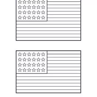 American Flag Template - Two Flags | Planerium