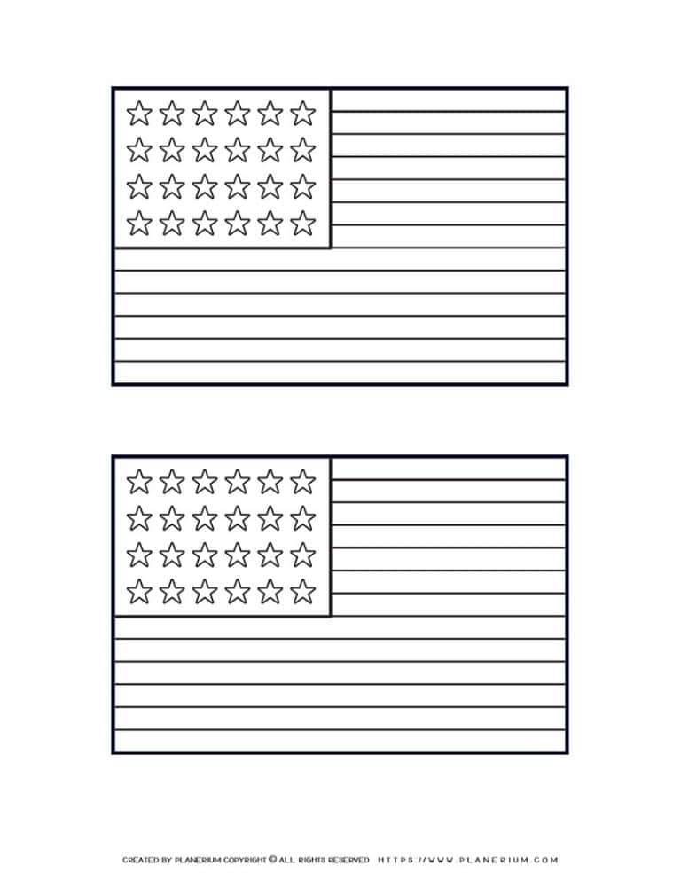 American Flag Template Two Flags Planerium