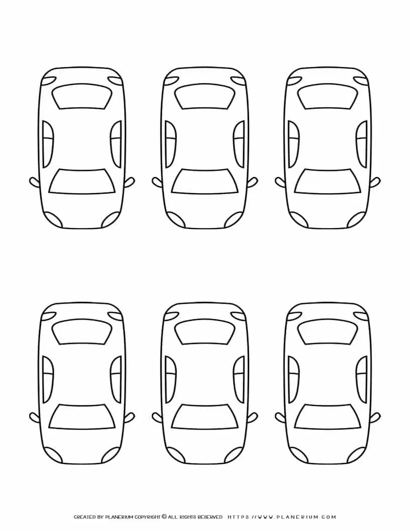 Car Template - Six Cars | Planerium