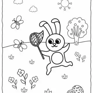 Rabbit Coloring Page | Planerium