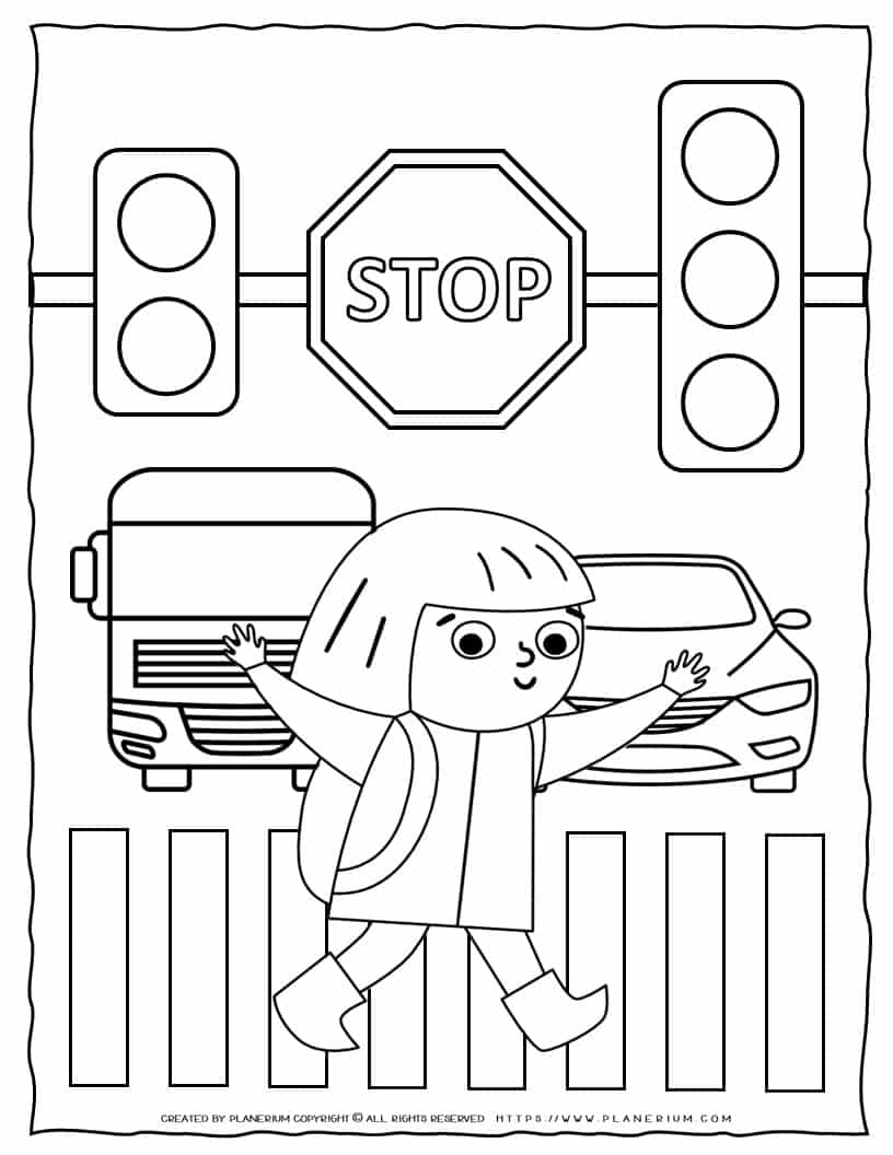 coloring-pages-on-pedestrian-safety