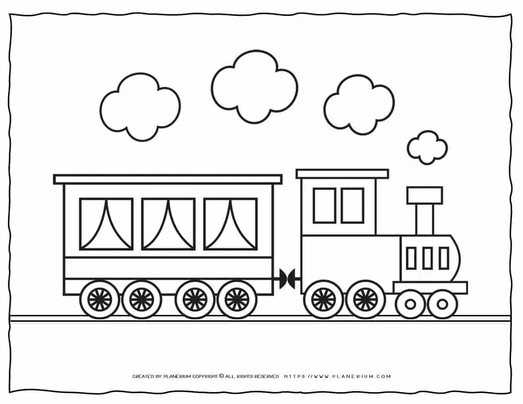 Steam Train Coloring Page | Planerium