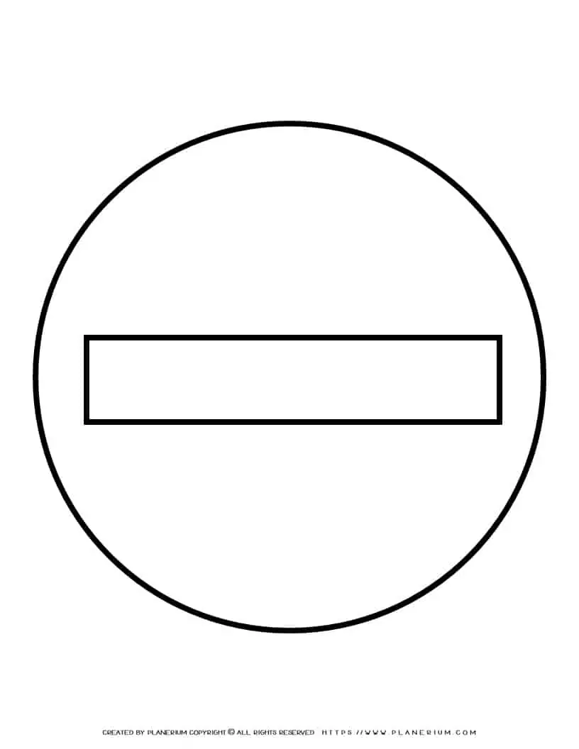 Traffic Sign Template - No Entry | Planerium
