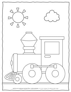 Train Coloring Page | Planerium