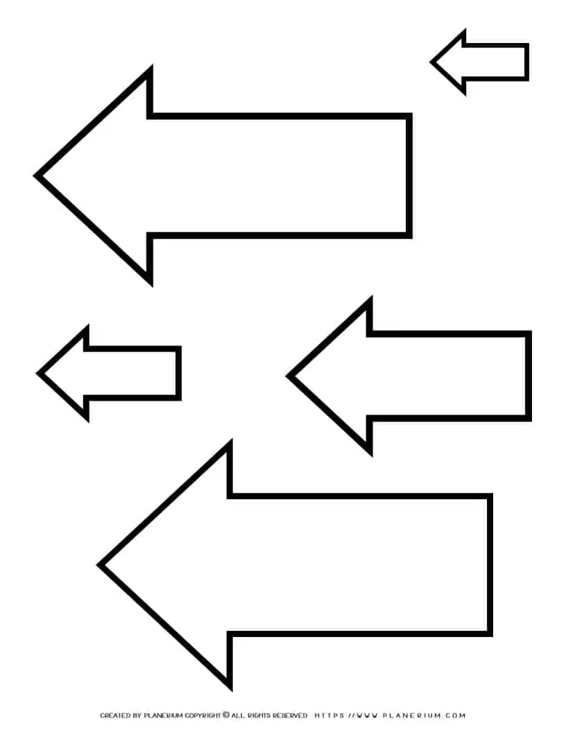 Arrow Template - Five Arrows | Planerium