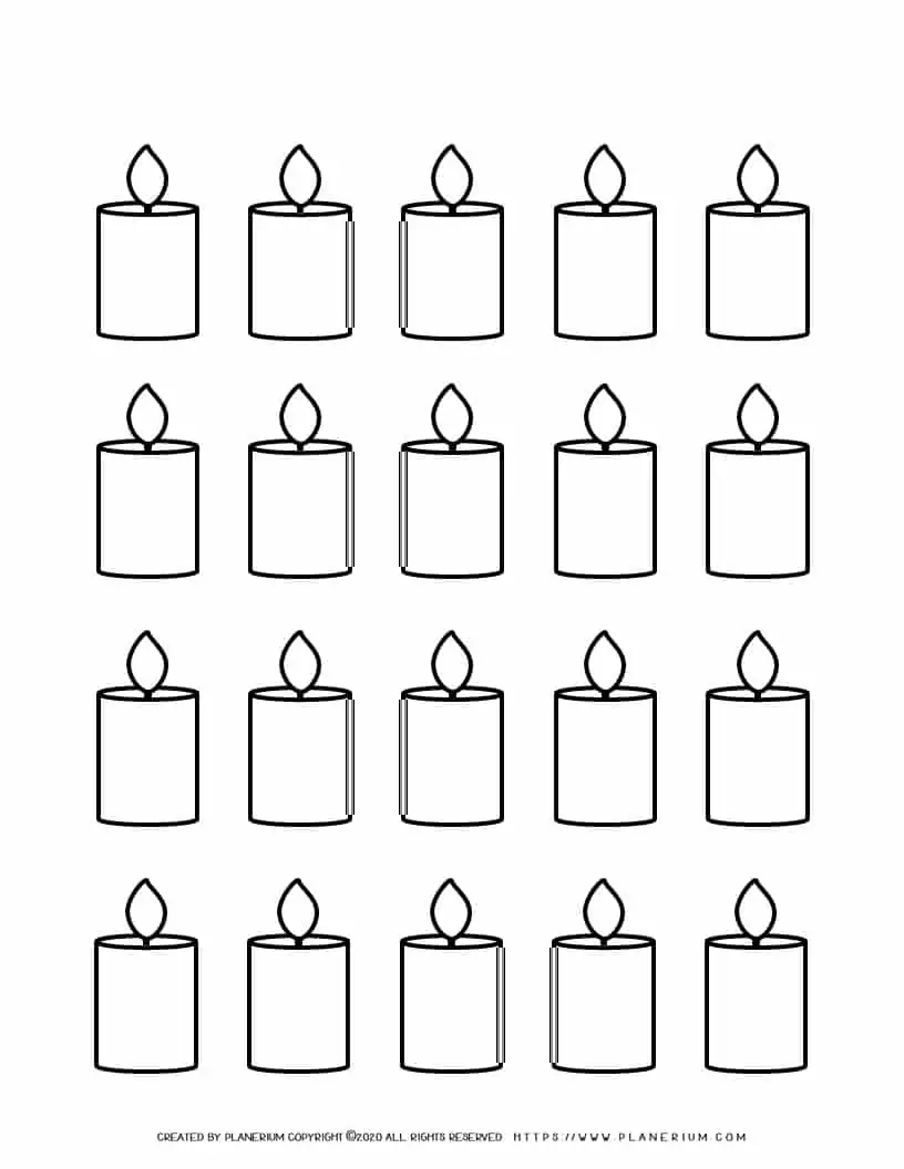 Candle Template - Twenty Candles | Planerium