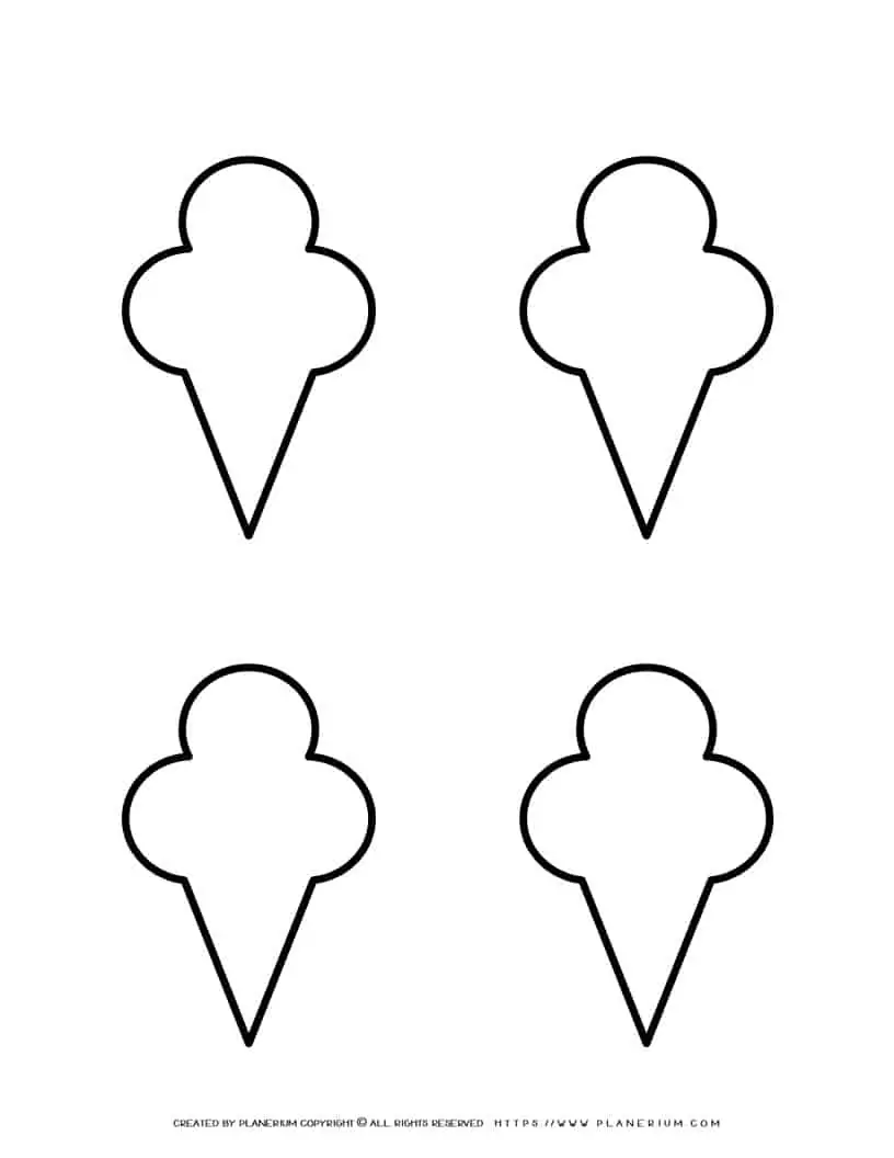 Ice Cream Template - Four Ice Cream | Planerium