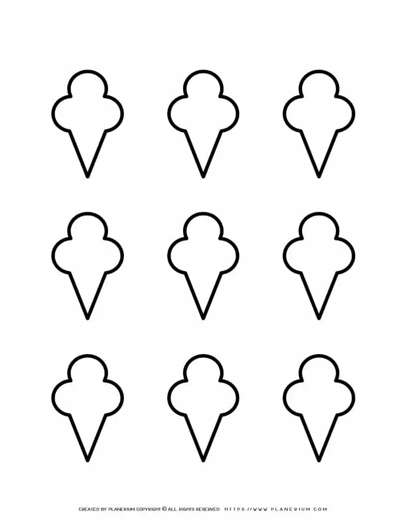 Ice Cream Template - Nine Ice Cream | Planerium