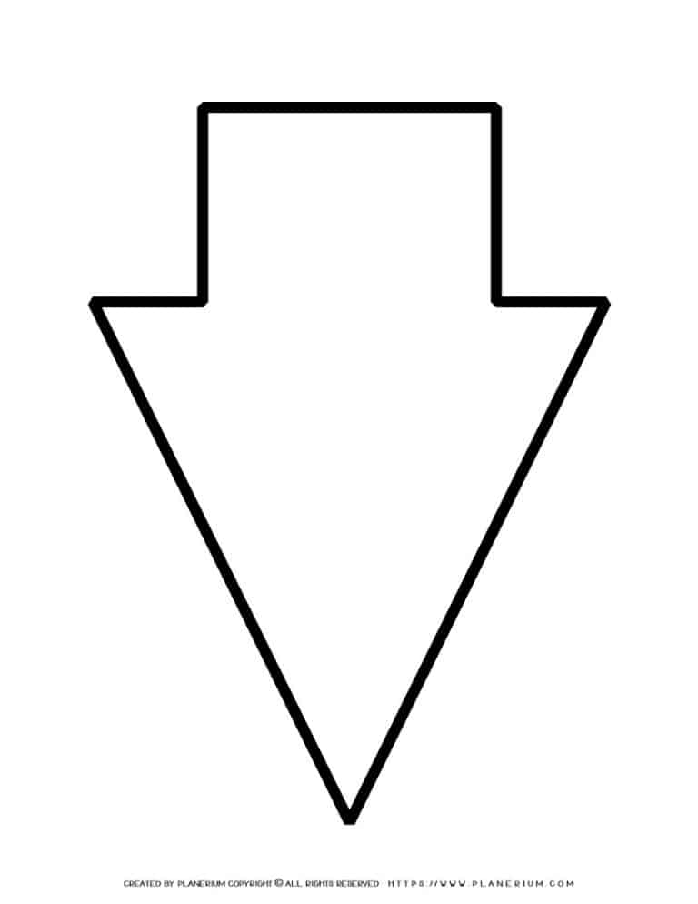 Large Arrow Template - Short Tail Arrow | Planerium