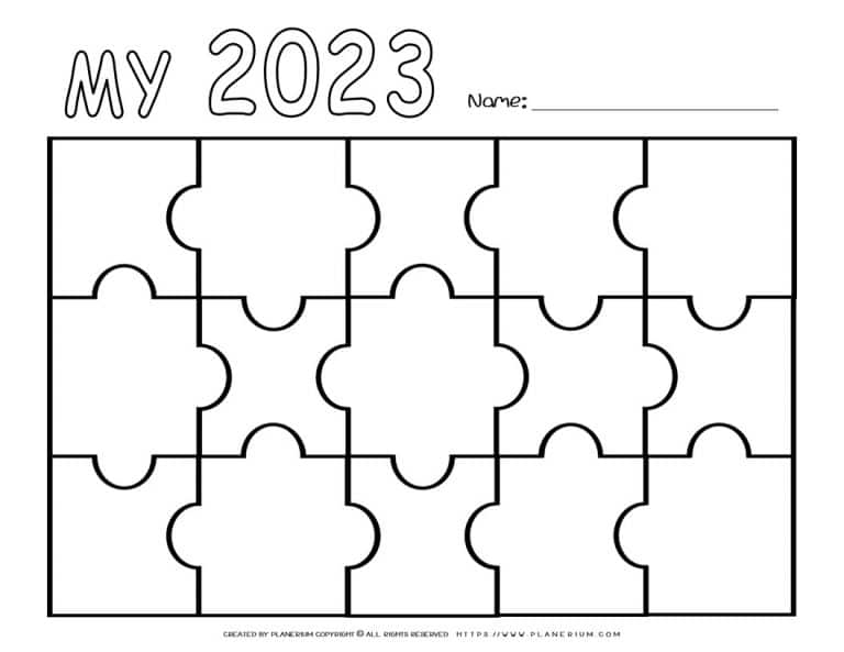 Happy New Year Coloring Page - 2023 | Planerium