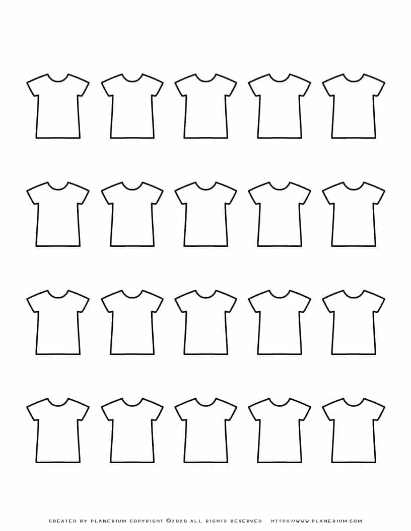 Shirt Template - Twenty Shirts | Planerium