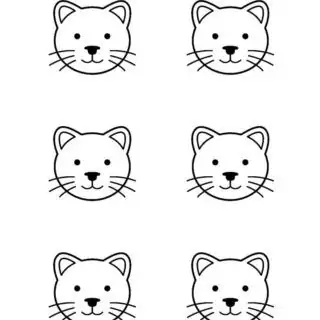 Cat Outline - Six Cat Heads | Planerium