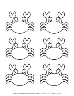 Crab Template - Six Crabs 